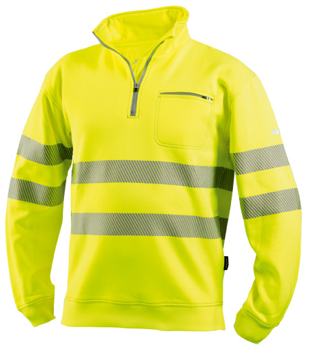 Warn Zip-Sweatshirt EN 471 Kl. 3